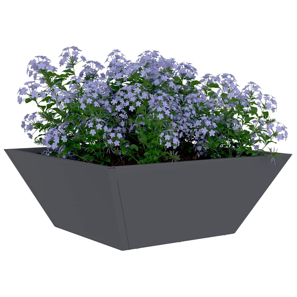 Vaso da giardino 5 pz Antracite 40 x 40 x 15 cm