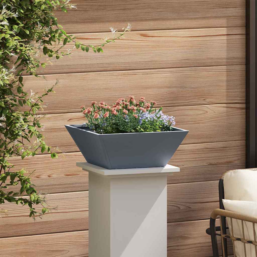 Vaso da giardino 5 pz Antracite 40 x 40 x 15 cm