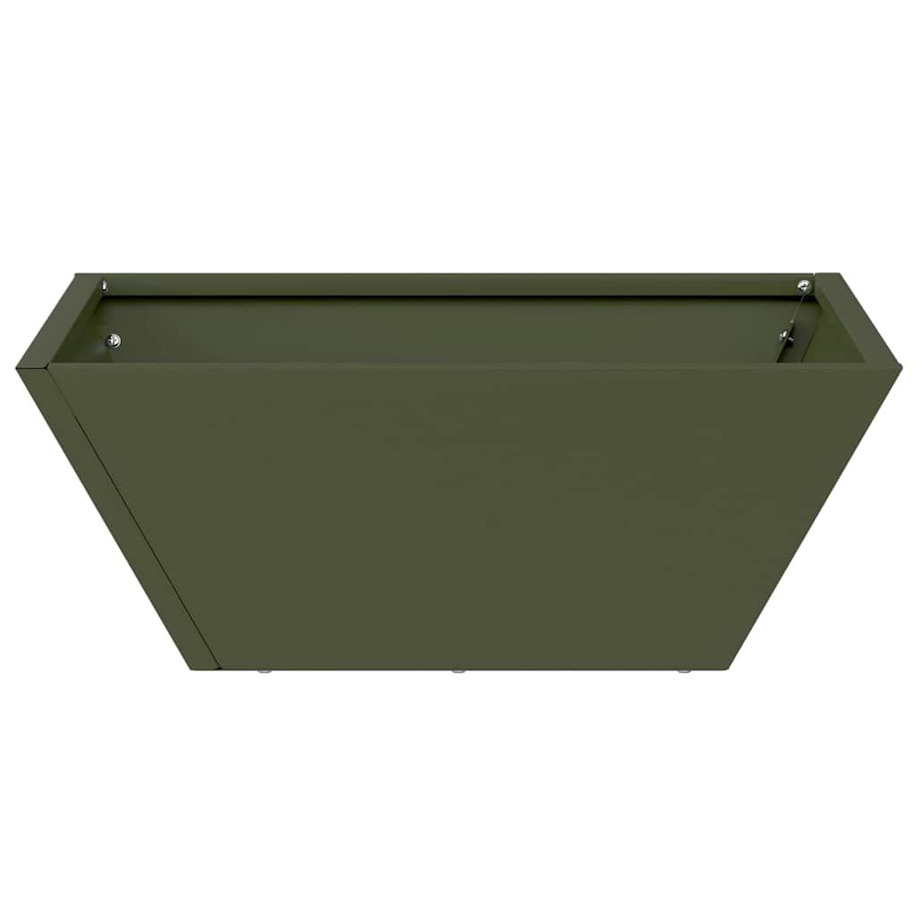 Vaso da giardino 5 pz Verde Oliva 40 x 40 x 15 cm