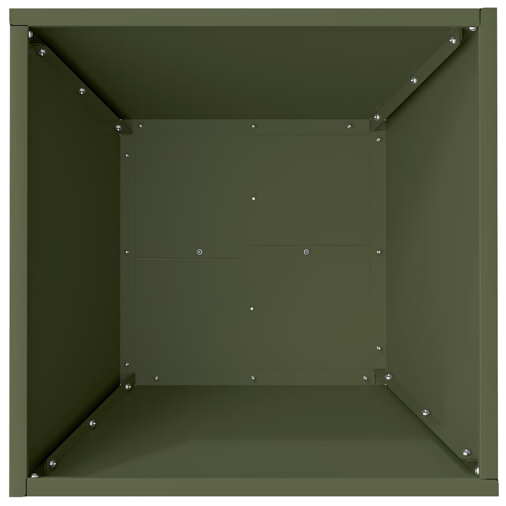 Vaso da giardino 5 pz Verde Oliva 40 x 40 x 15 cm
