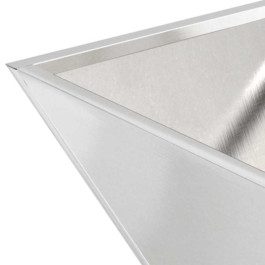 Vaso da giardino 5 pz Argento 40 x 40 x 15 cm Acciaio Inox