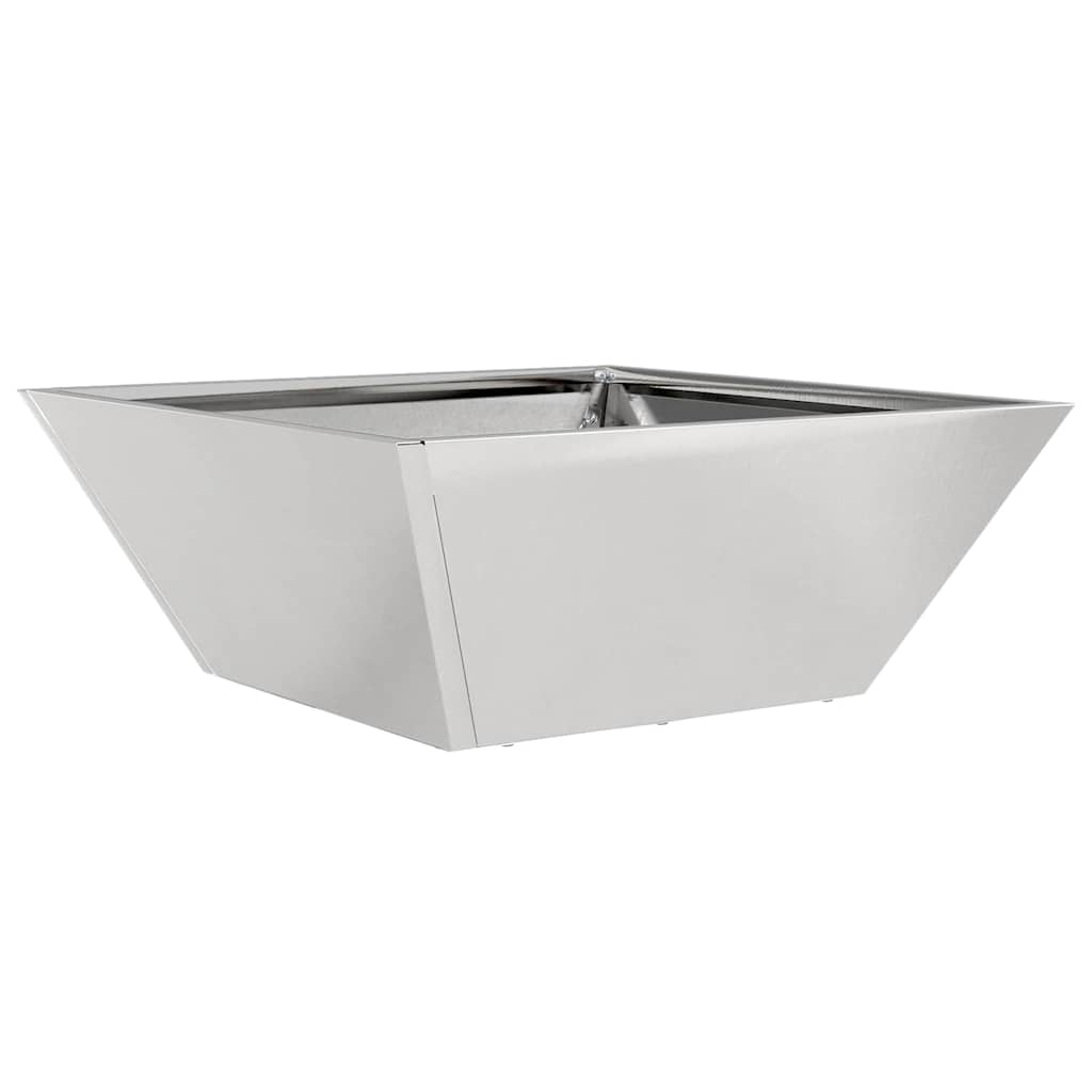 Vaso da giardino 5 pz Argento 40 x 40 x 15 cm Acciaio Inox