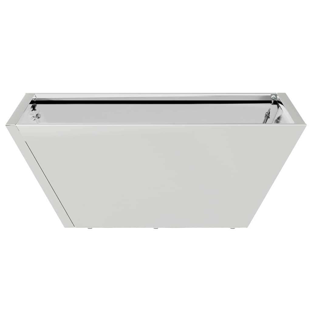 Vaso da giardino 5 pz Argento 40 x 40 x 15 cm Acciaio Inox
