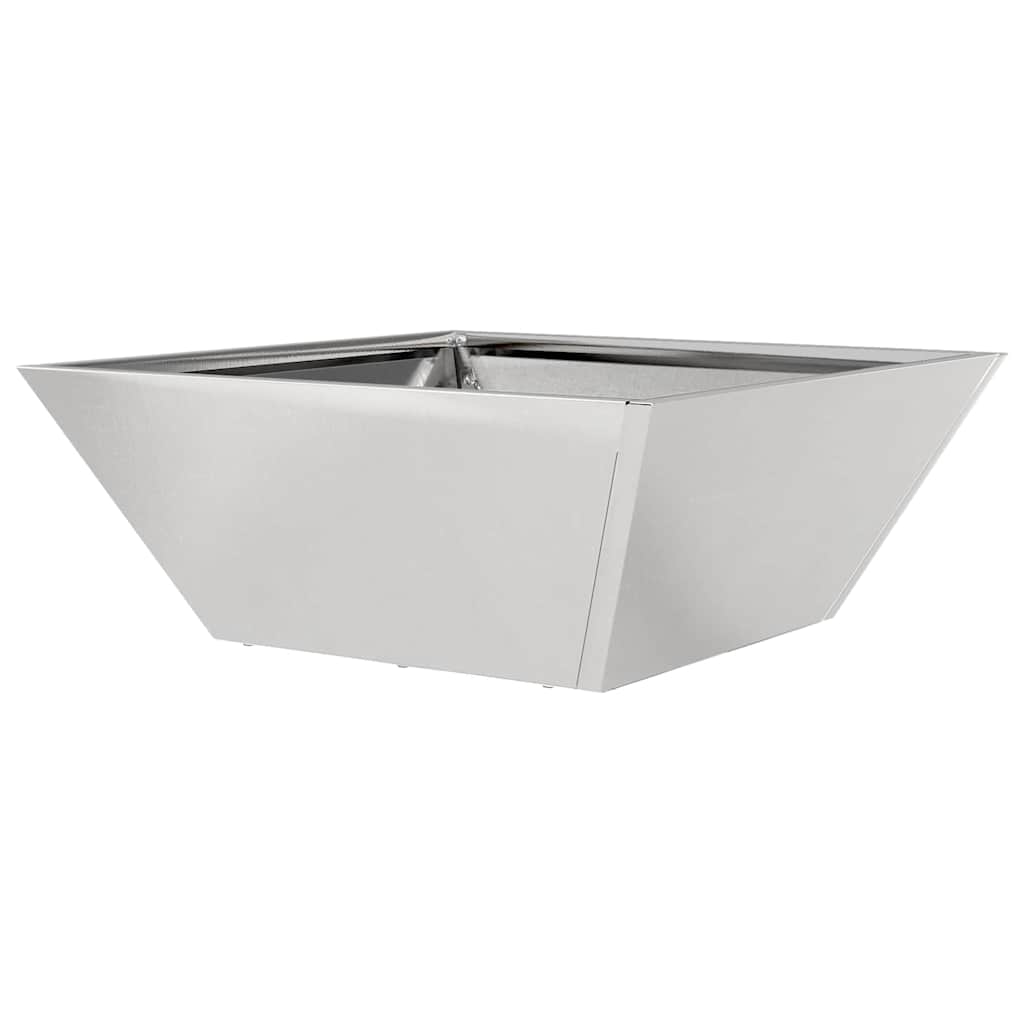 Vaso da giardino 5 pz Argento 40 x 40 x 15 cm Acciaio Inox