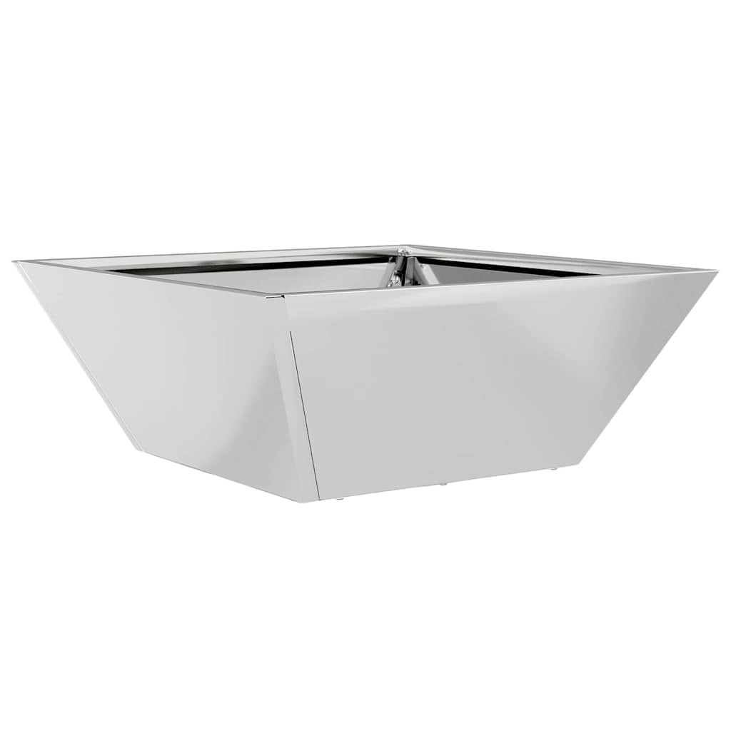 Vaso da giardino 5 pz Argento 40 x 40 x 15 cm Acciaio zincato