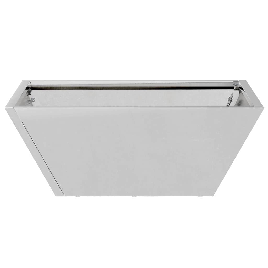 Vaso da giardino 5 pz Argento 40 x 40 x 15 cm Acciaio zincato