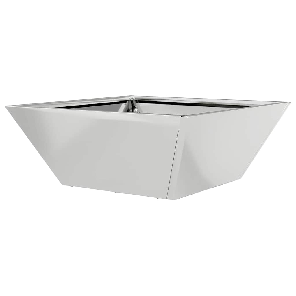 Vaso da giardino 5 pz Argento 40 x 40 x 15 cm Acciaio zincato