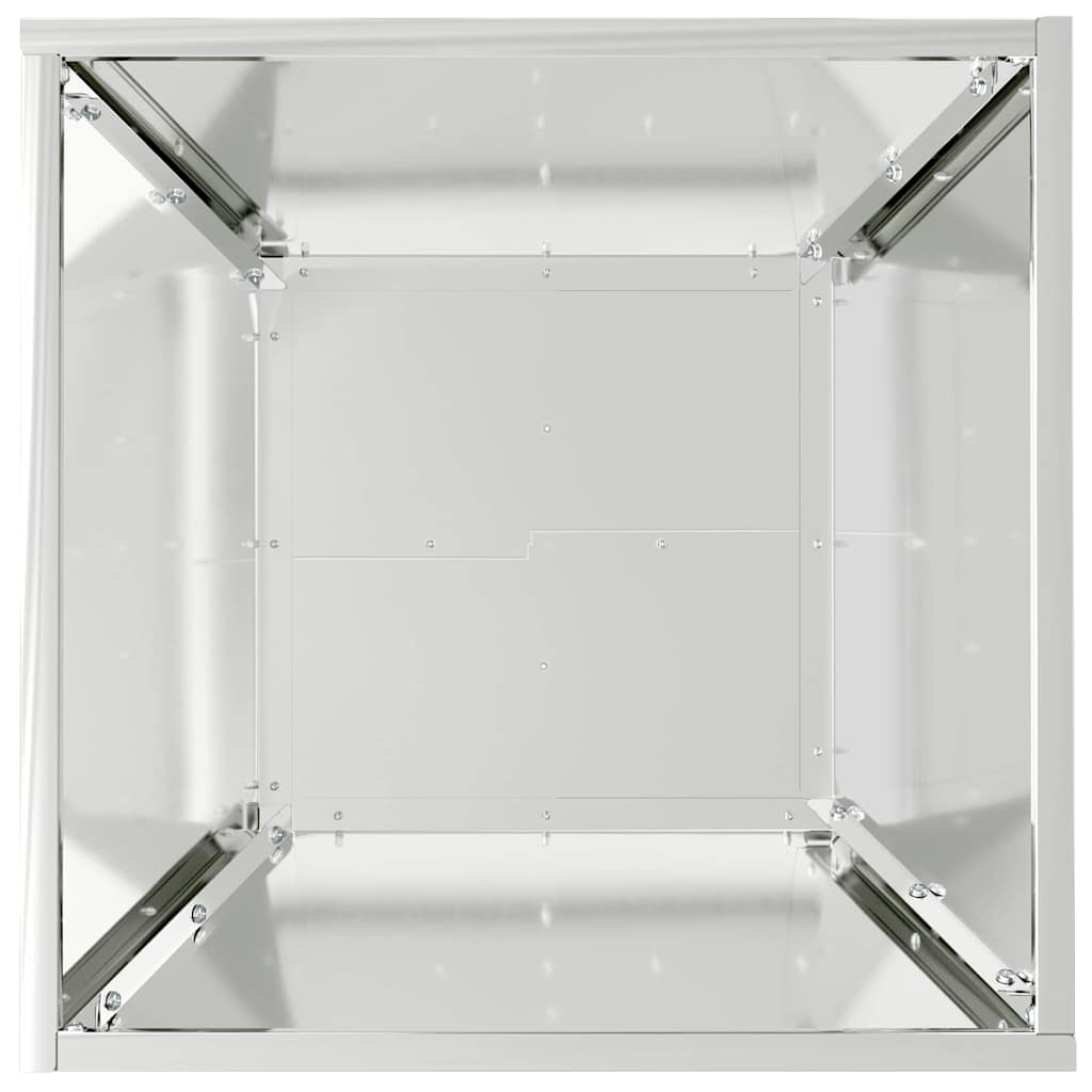 Vaso da giardino 5 pz Argento 40 x 40 x 15 cm Acciaio zincato