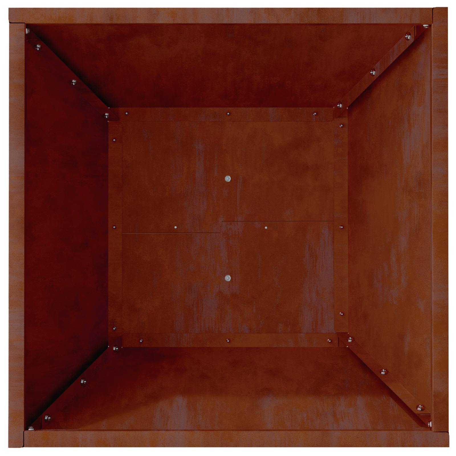 Vaso da giardino Ruggine 40 x 40 x 15 cm Acciaio Corten