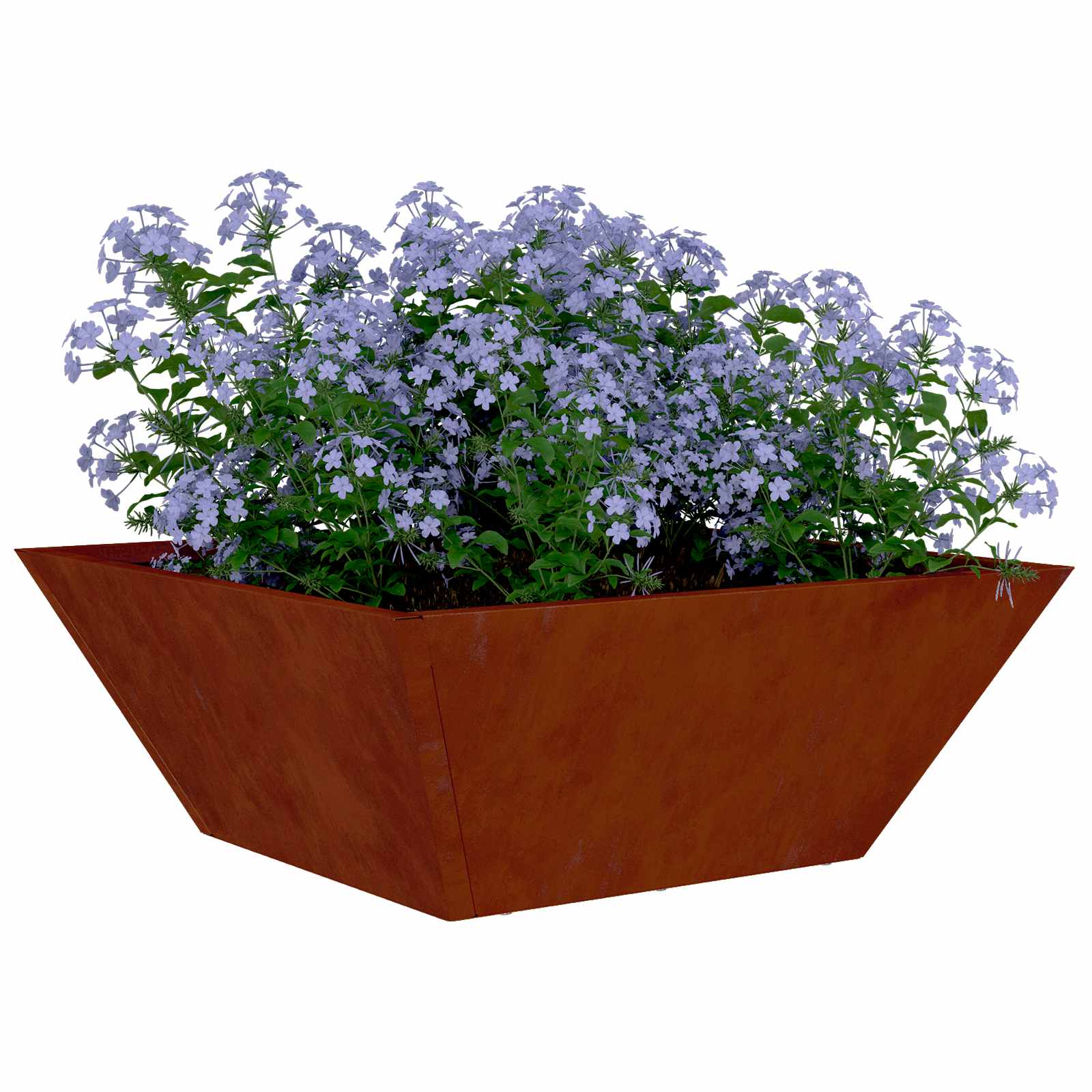 Vaso da giardino 5 pz Ruggine 40 x 40 x 15 cm Acciaio Corten