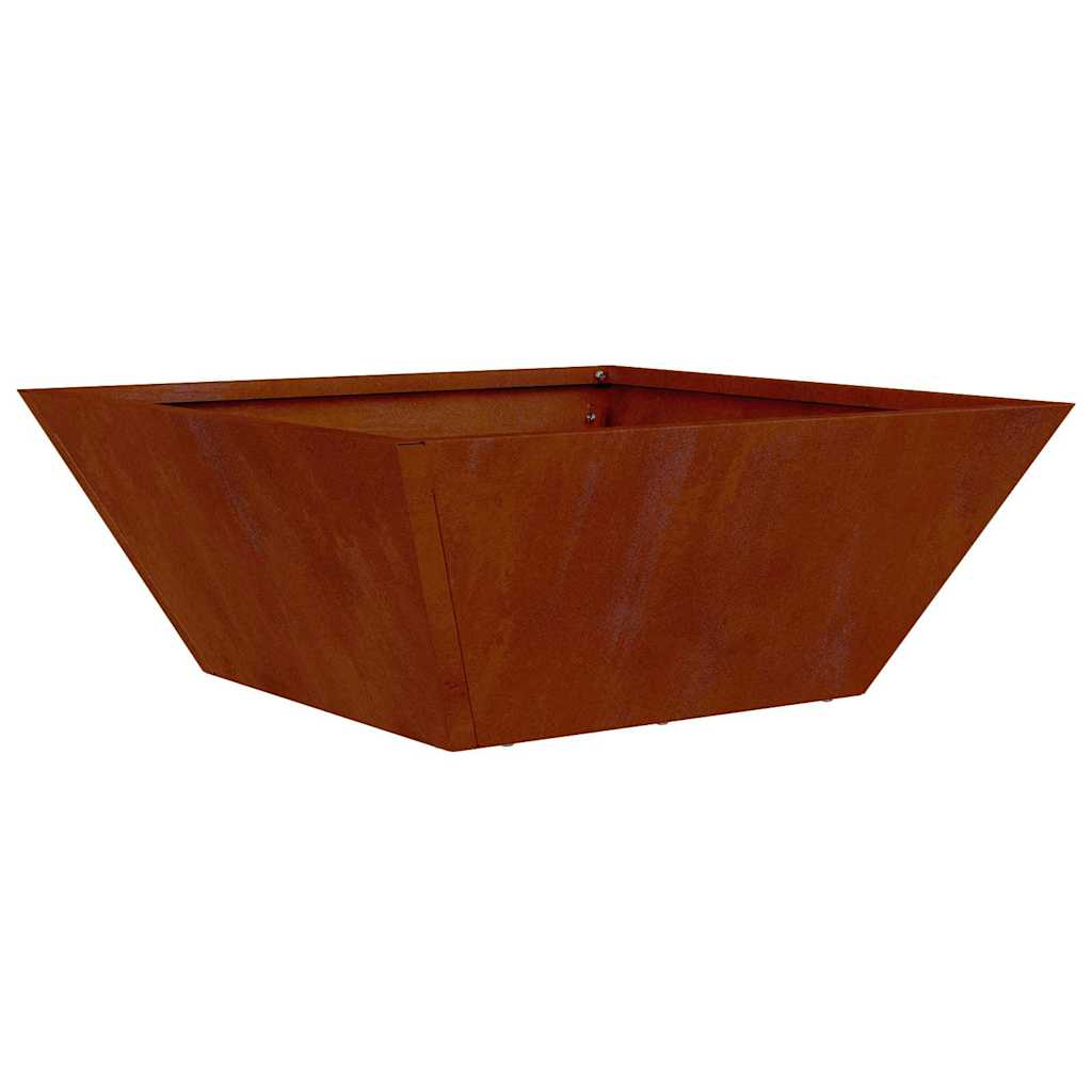 Vaso da giardino 5 pz Ruggine 40 x 40 x 15 cm Acciaio Corten