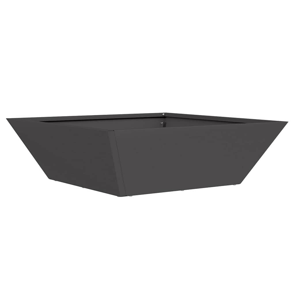 Vaso da giardino Nero 50 x 50 x 15 cm Acciaio laminato a freddo