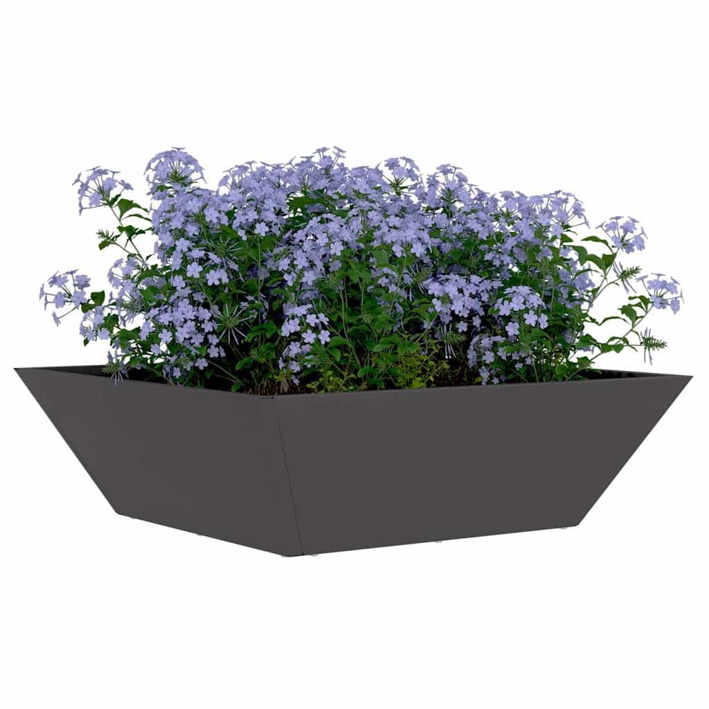 Vaso da giardino 5 pz Nero 50 x 50 x 15 cm