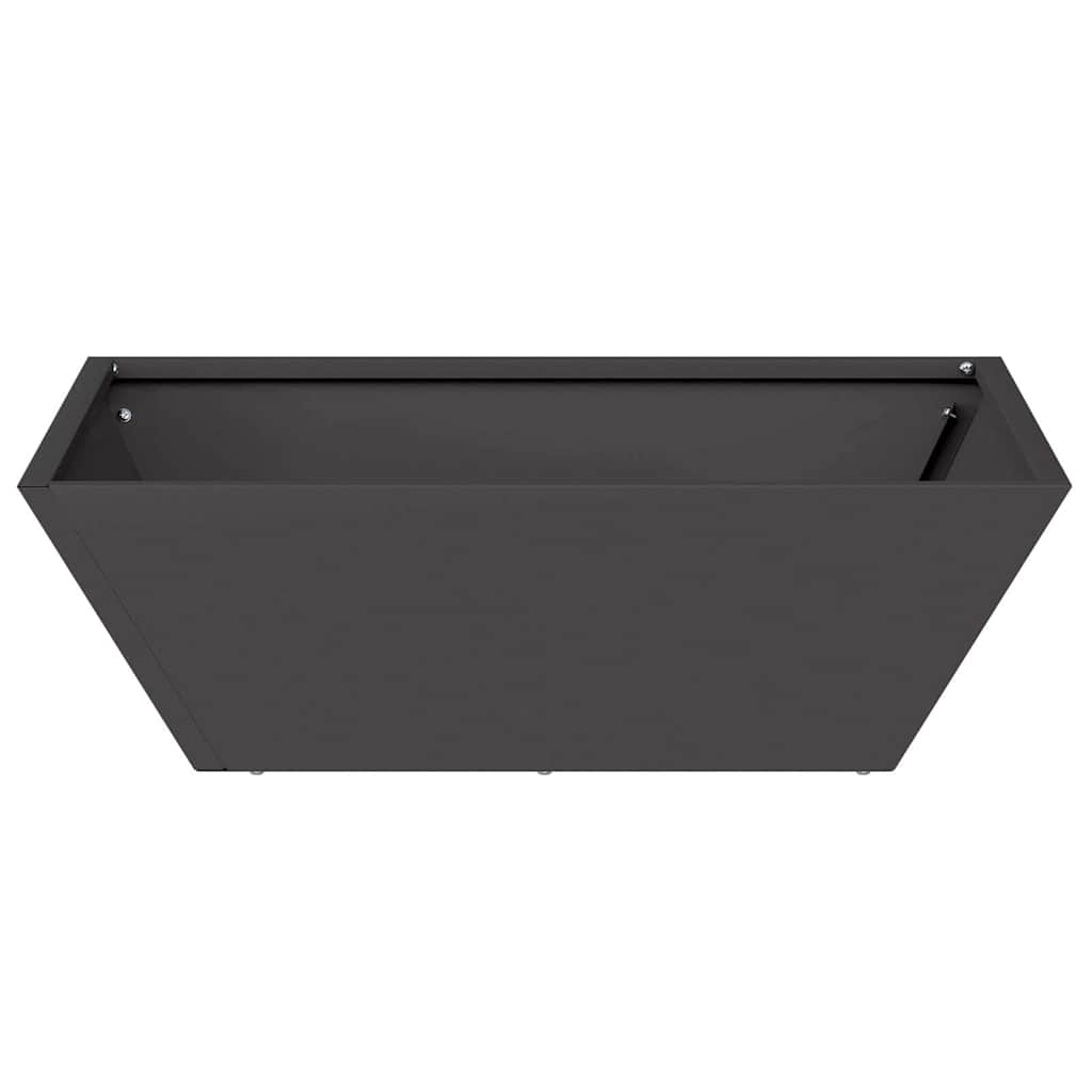 Vaso da giardino 5 pz Nero 50 x 50 x 15 cm