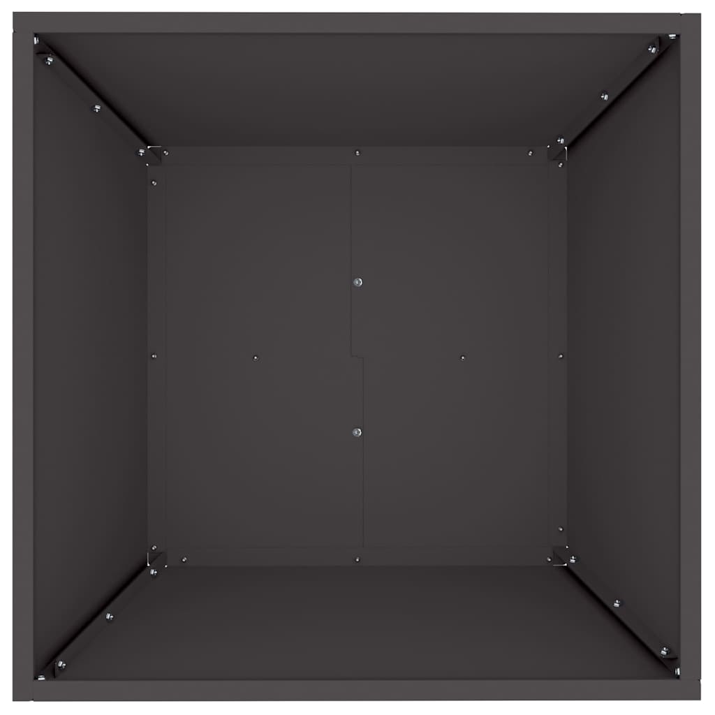 Vaso da giardino 5 pz Nero 50 x 50 x 15 cm