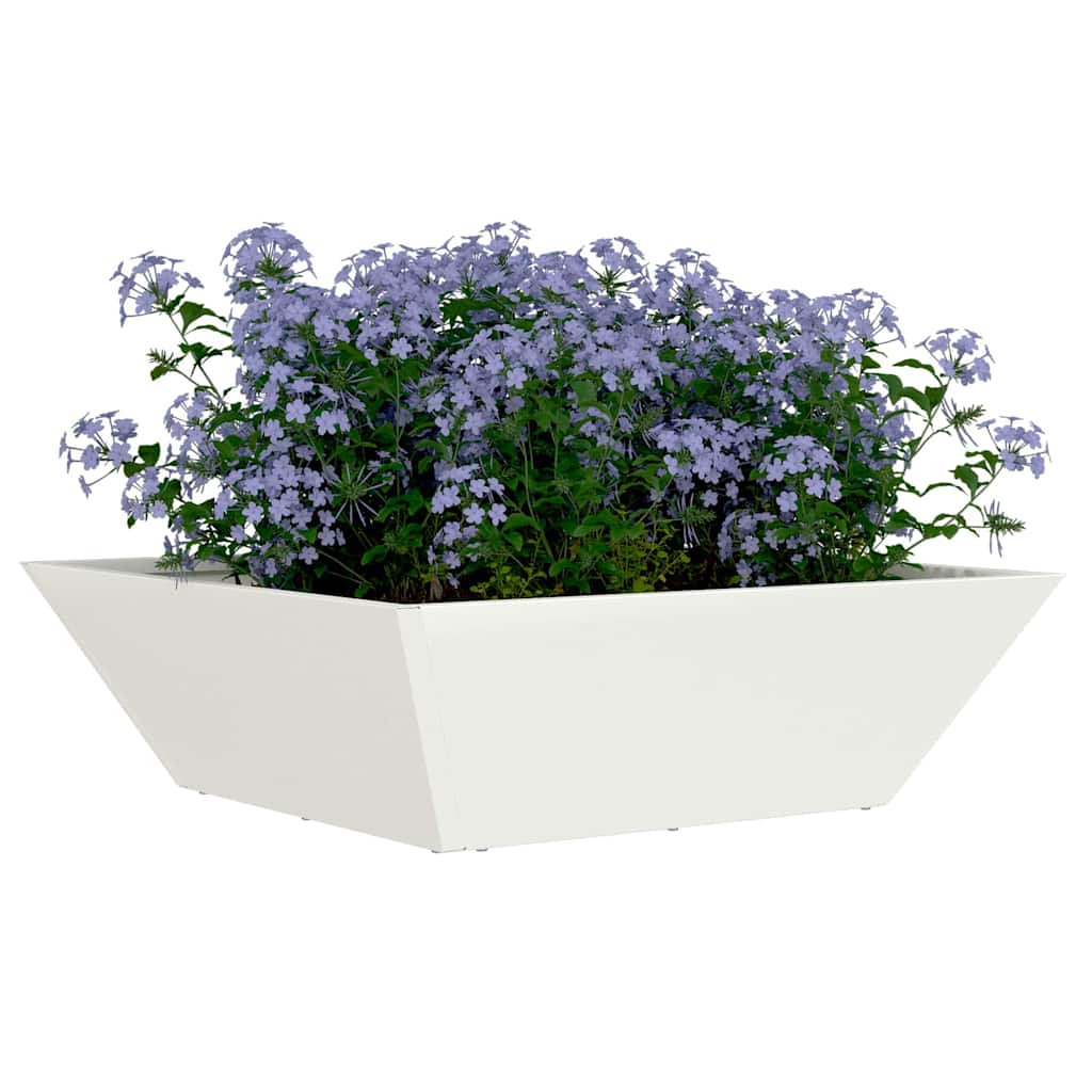 Vaso da giardino 5 pz Bianco 50 x 50 x 15 cm