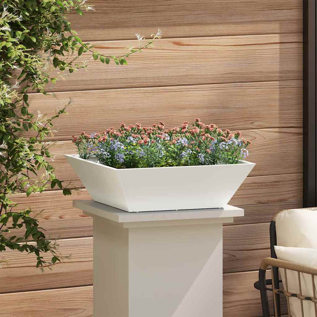 Vaso da giardino 5 pz Bianco 50 x 50 x 15 cm