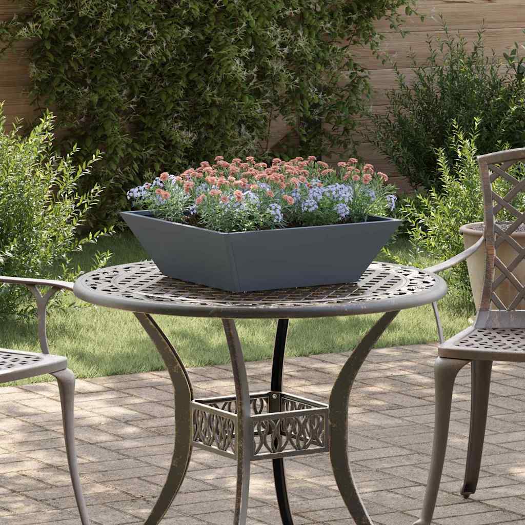 Vaso da giardino 5 pz Antracite 50 x 50 x 15 cm