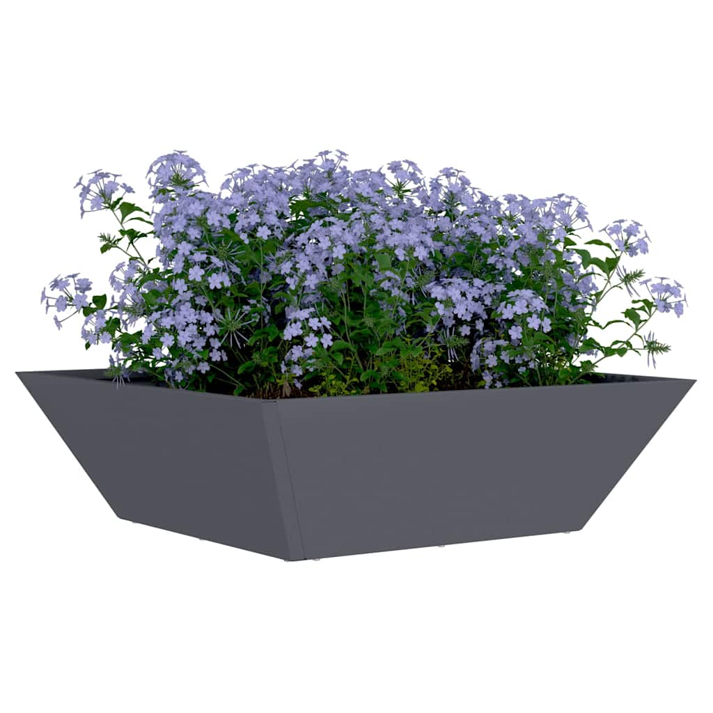 Vaso da giardino 5 pz Antracite 50 x 50 x 15 cm