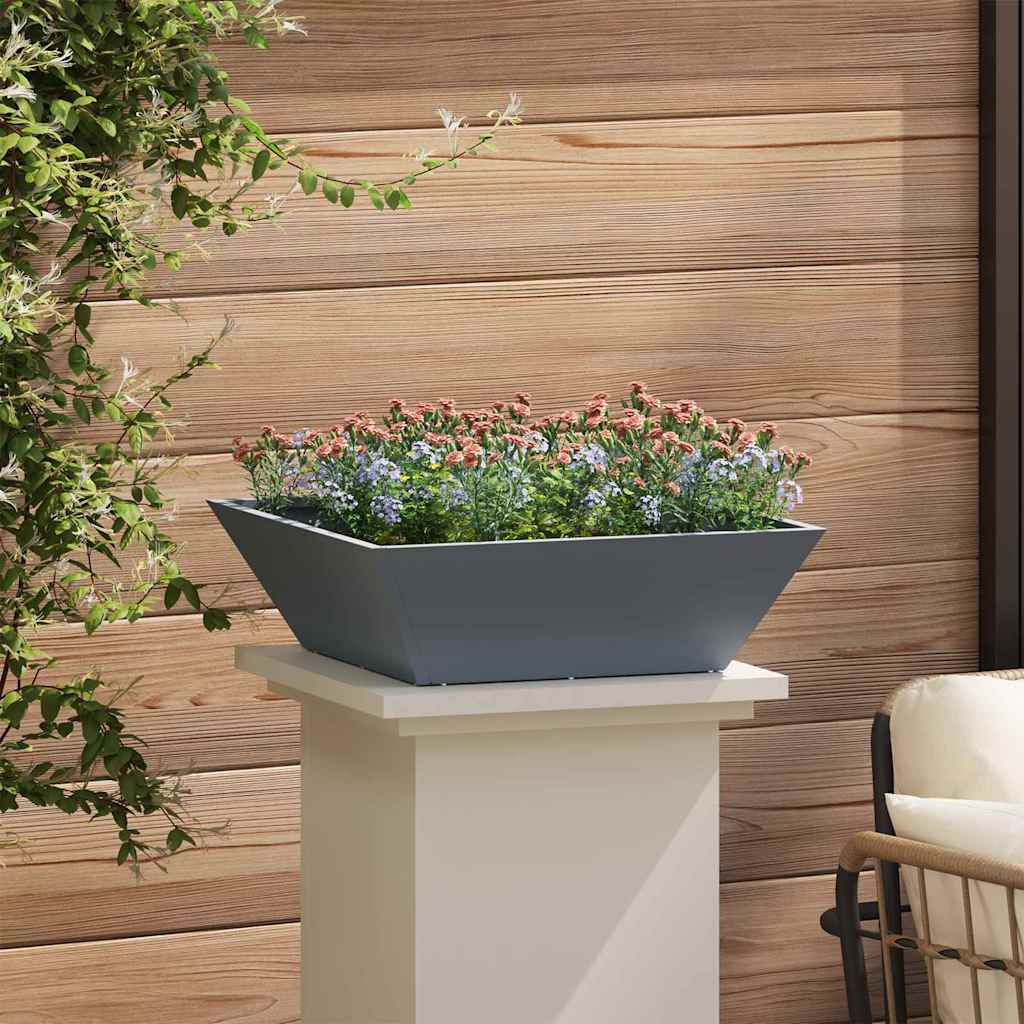 Vaso da giardino 5 pz Antracite 50 x 50 x 15 cm