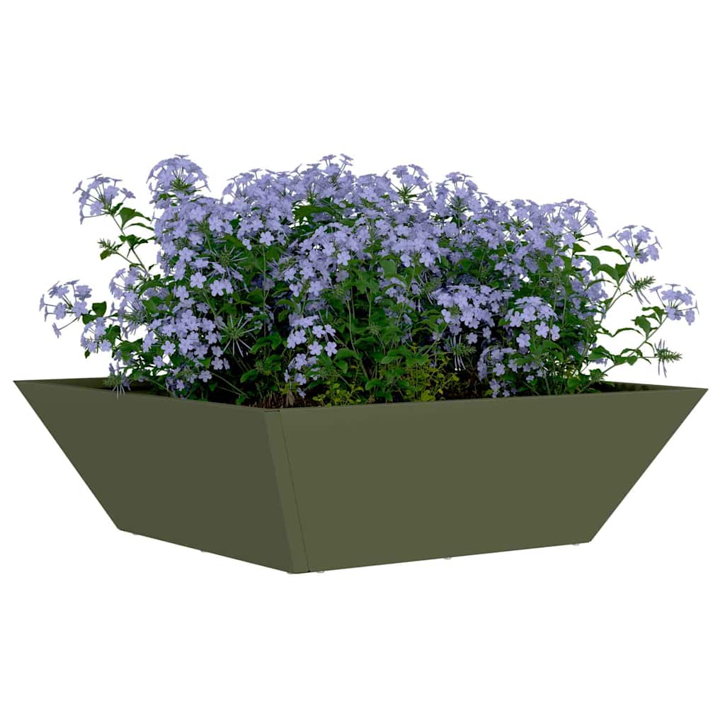 Vaso da giardino 5 pz Verde Oliva 50 x 50 x 15 cm