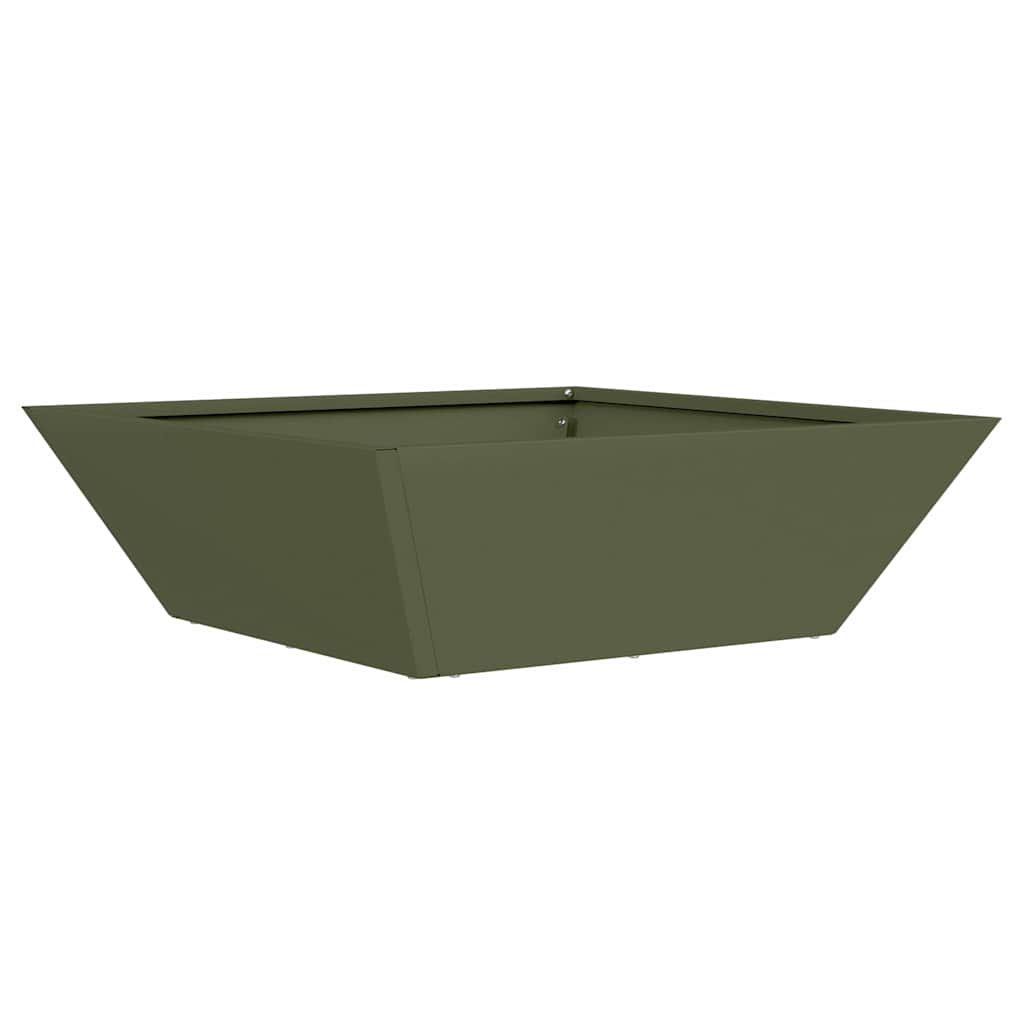 Vaso da giardino 5 pz Verde Oliva 50 x 50 x 15 cm