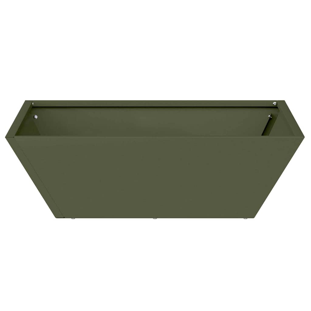 Vaso da giardino 5 pz Verde Oliva 50 x 50 x 15 cm