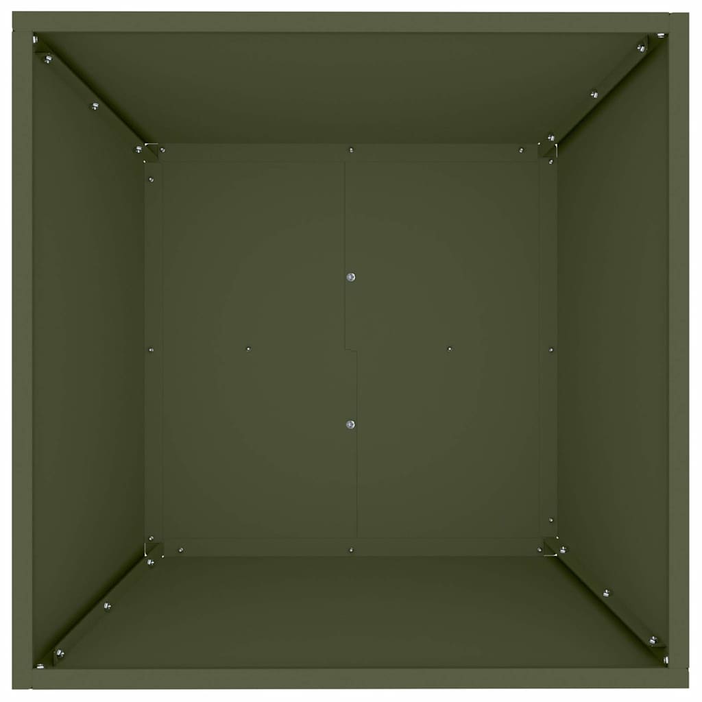 Vaso da giardino 5 pz Verde Oliva 50 x 50 x 15 cm