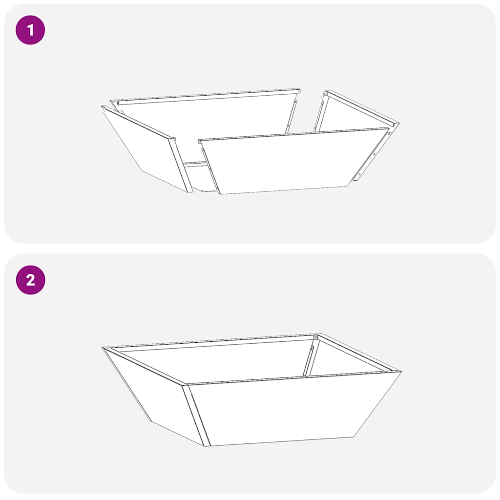 Vaso da giardino Argento 50 x 50 x 15 cm Acciaio Inox