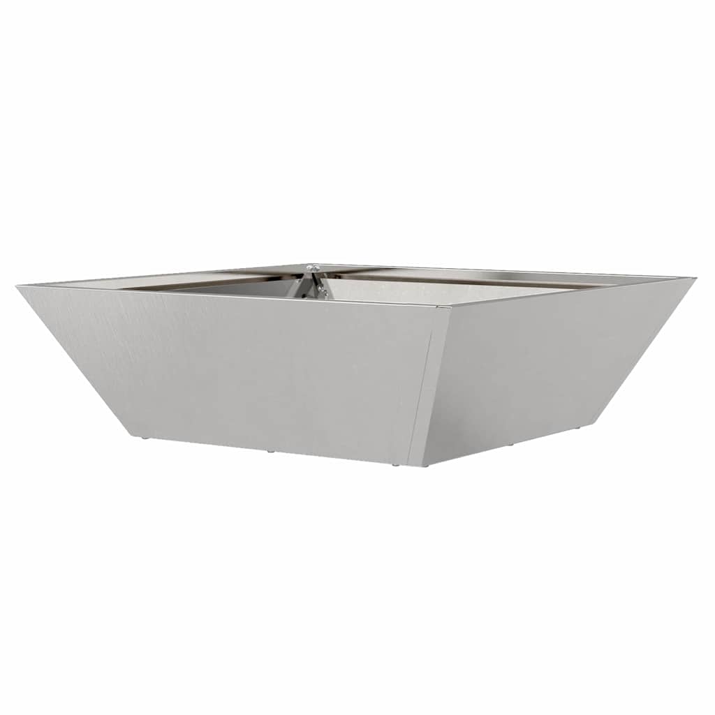 Vaso da giardino Argento 50 x 50 x 15 cm Acciaio Inox