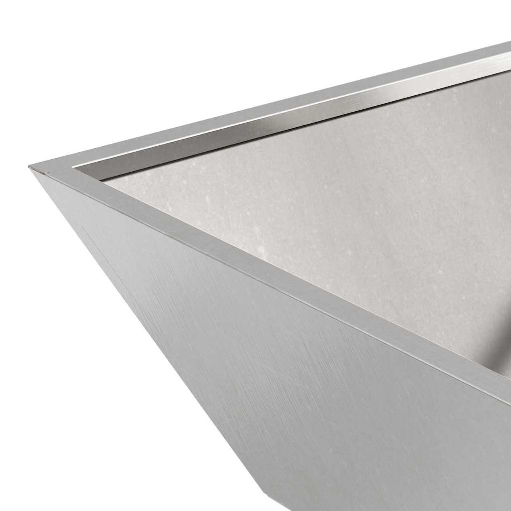 Vaso da giardino Argento 50 x 50 x 15 cm Acciaio Inox