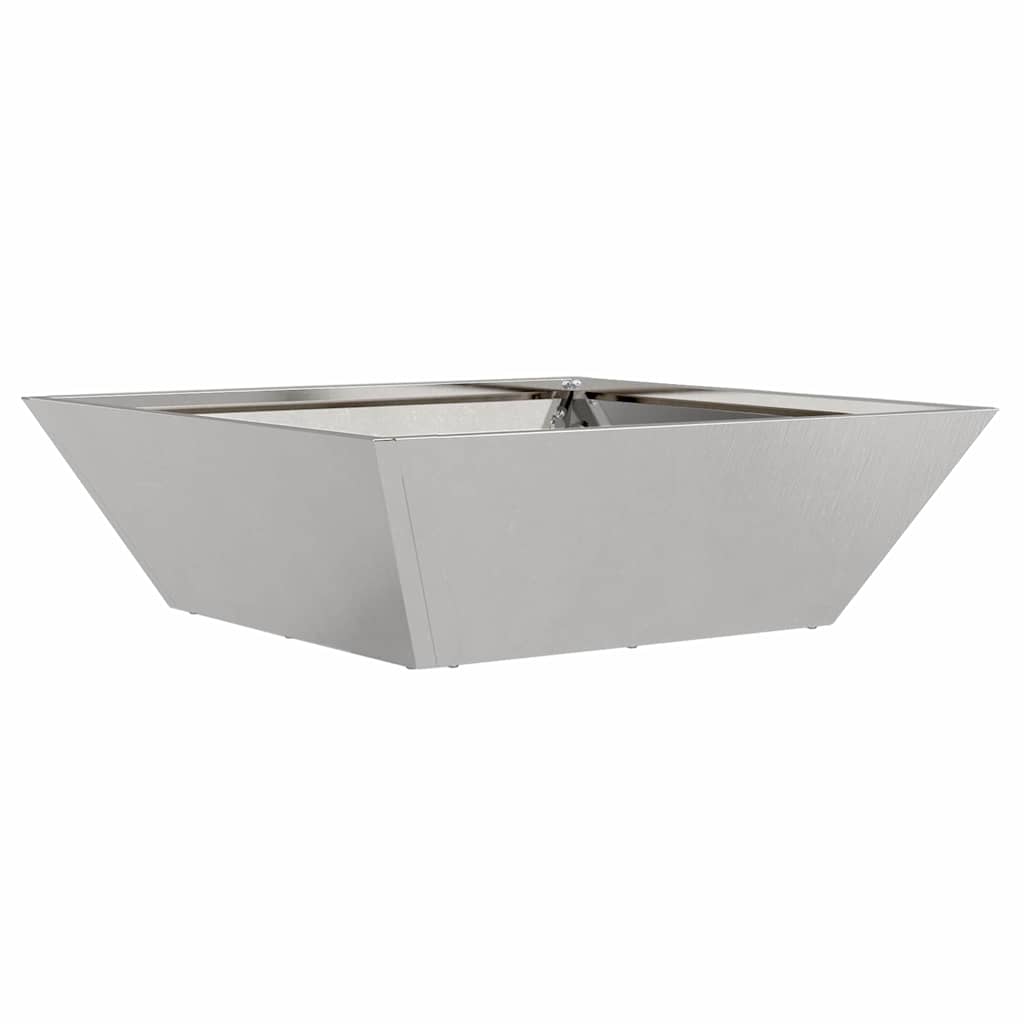 Vaso da giardino 5 pz Argento 50 x 50 x 15 cm Acciaio Inox