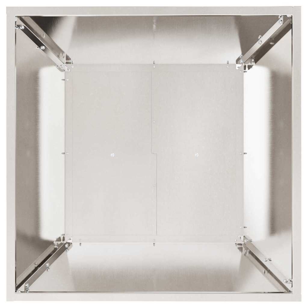 Vaso da giardino 5 pz Argento 50 x 50 x 15 cm Acciaio Inox