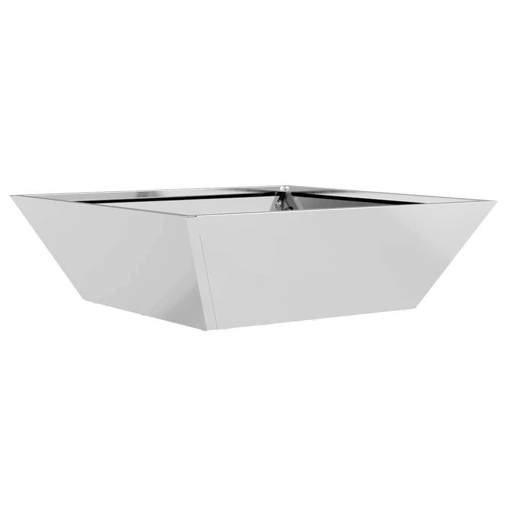 Vaso da giardino 5 pz Argento 50 x 50 x 15 cm Acciaio zincato