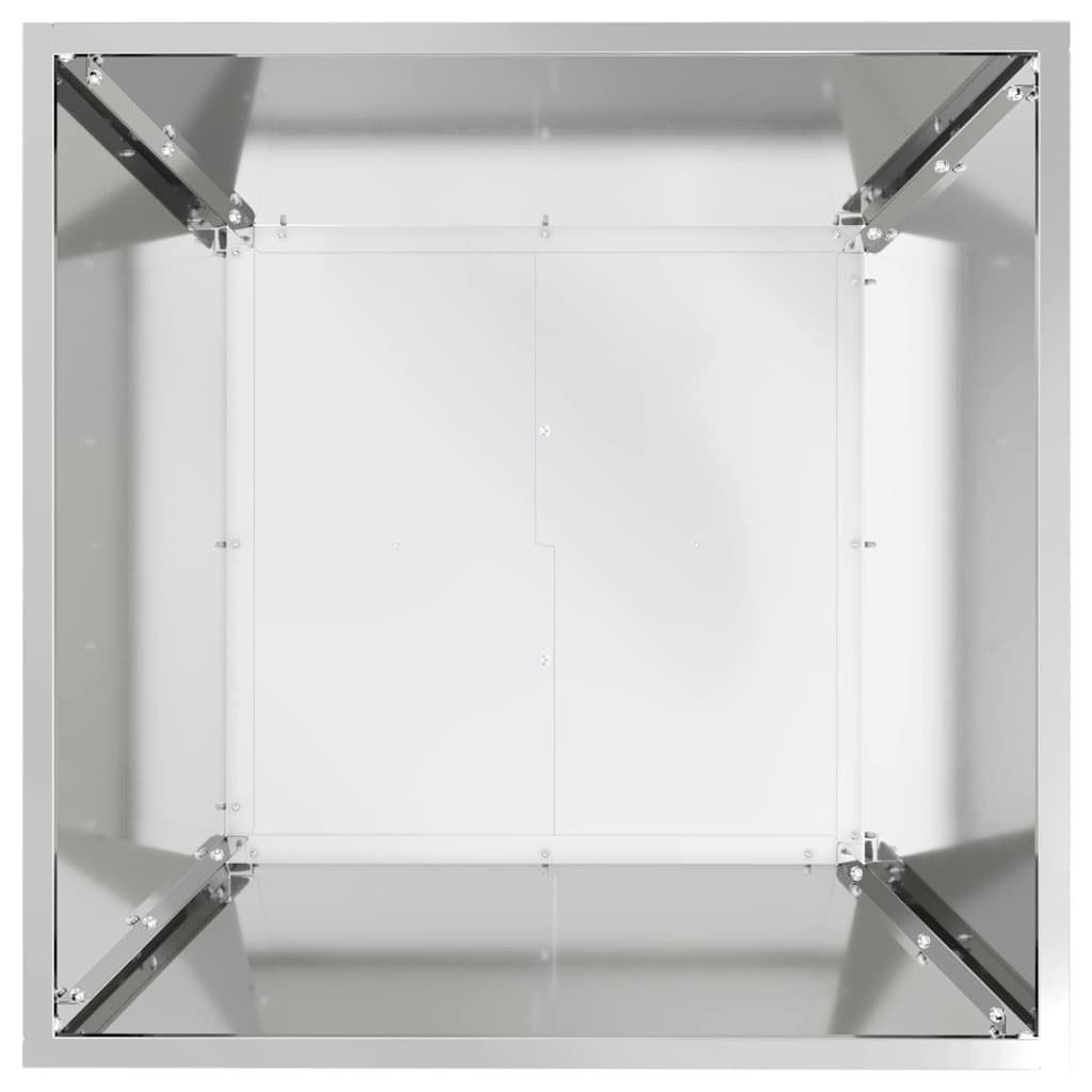 Vaso da giardino 5 pz Argento 50 x 50 x 15 cm Acciaio zincato