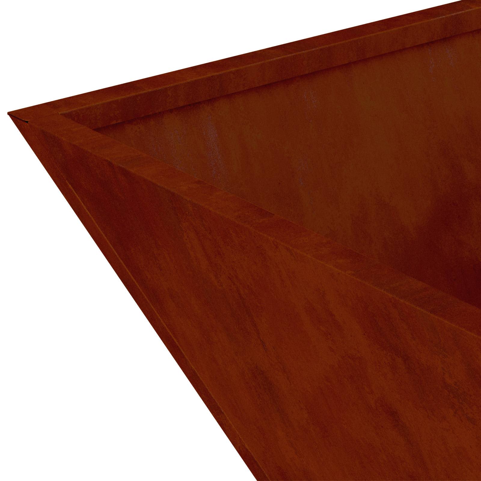 Vaso da giardino Ruggine 50 x 50 x 15 cm Acciaio Corten