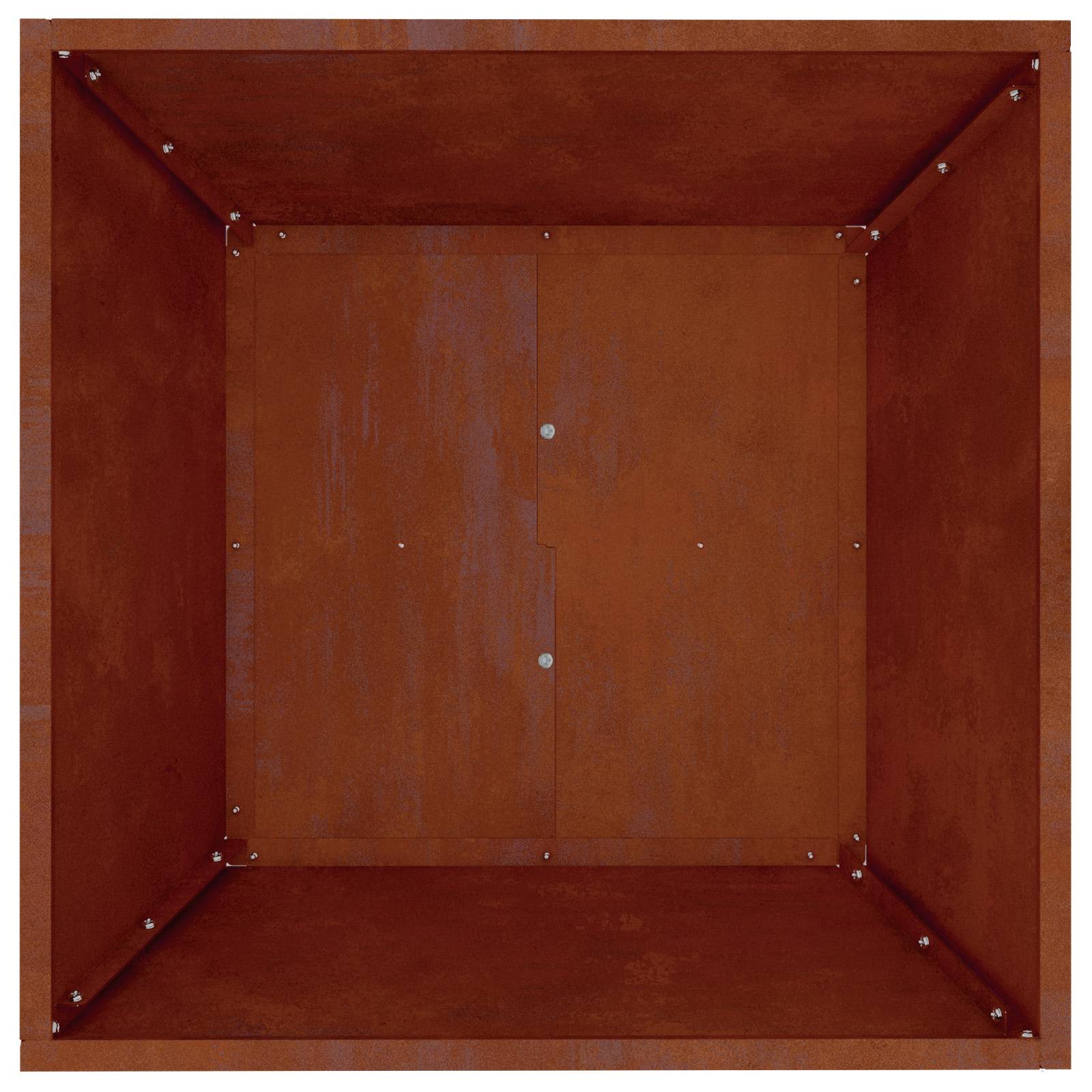 Vaso da giardino 5 pz Ruggine 50 x 50 x 15 cm Acciaio Corten