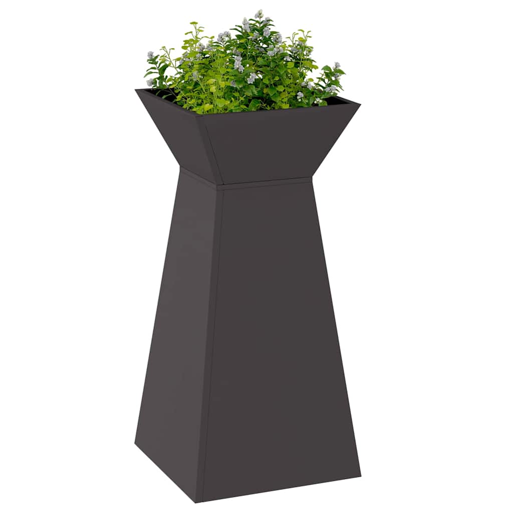 Vaso a Pilastro 2 pz Nero 35 x 35 x 73 cm