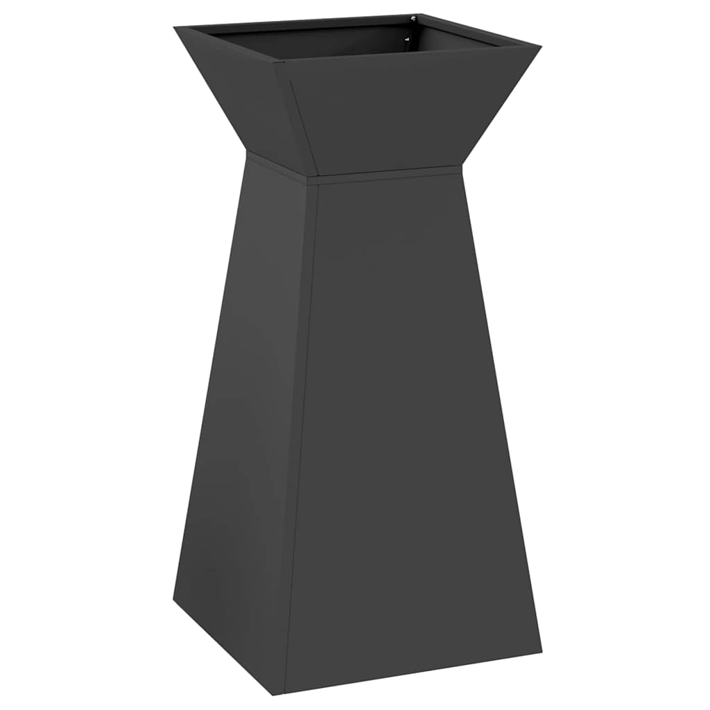 Vaso a Pilastro 2 pz Nero 35 x 35 x 73 cm