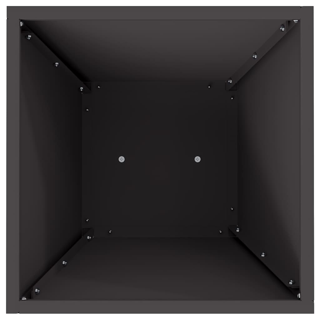 Vaso a Pilastro 2 pz Nero 35 x 35 x 73 cm