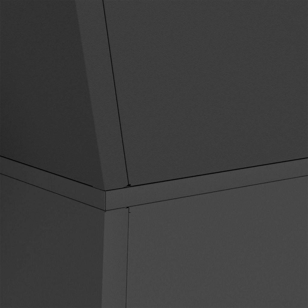 Vaso a Pilastro 2 pz Nero 35 x 35 x 73 cm