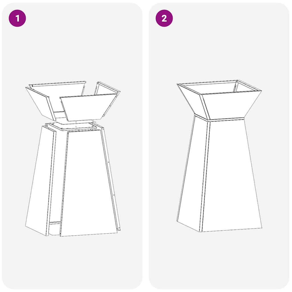 Vaso a Pilastro Bianco 35 x 35 x 73 cm