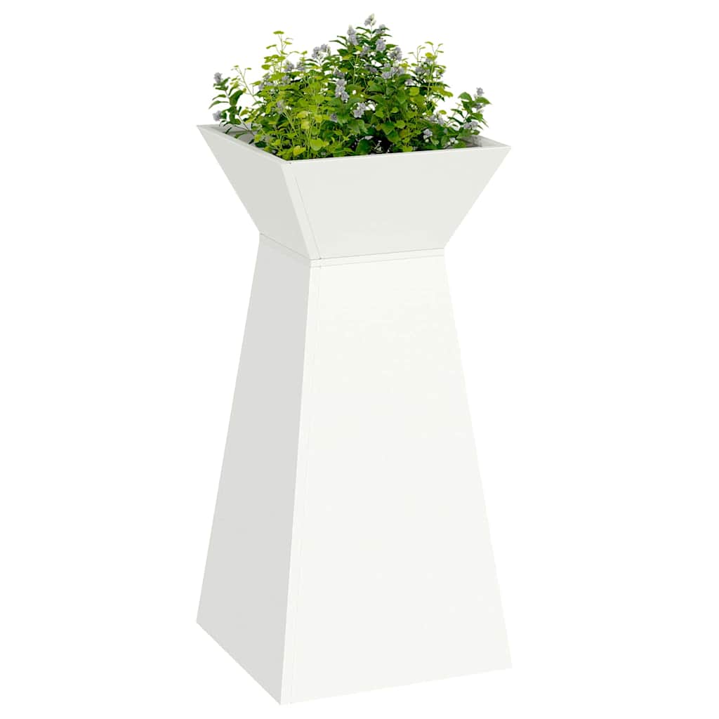 Vaso a Pilastro 2 pz Bianco 35 x 35 x 73 cm