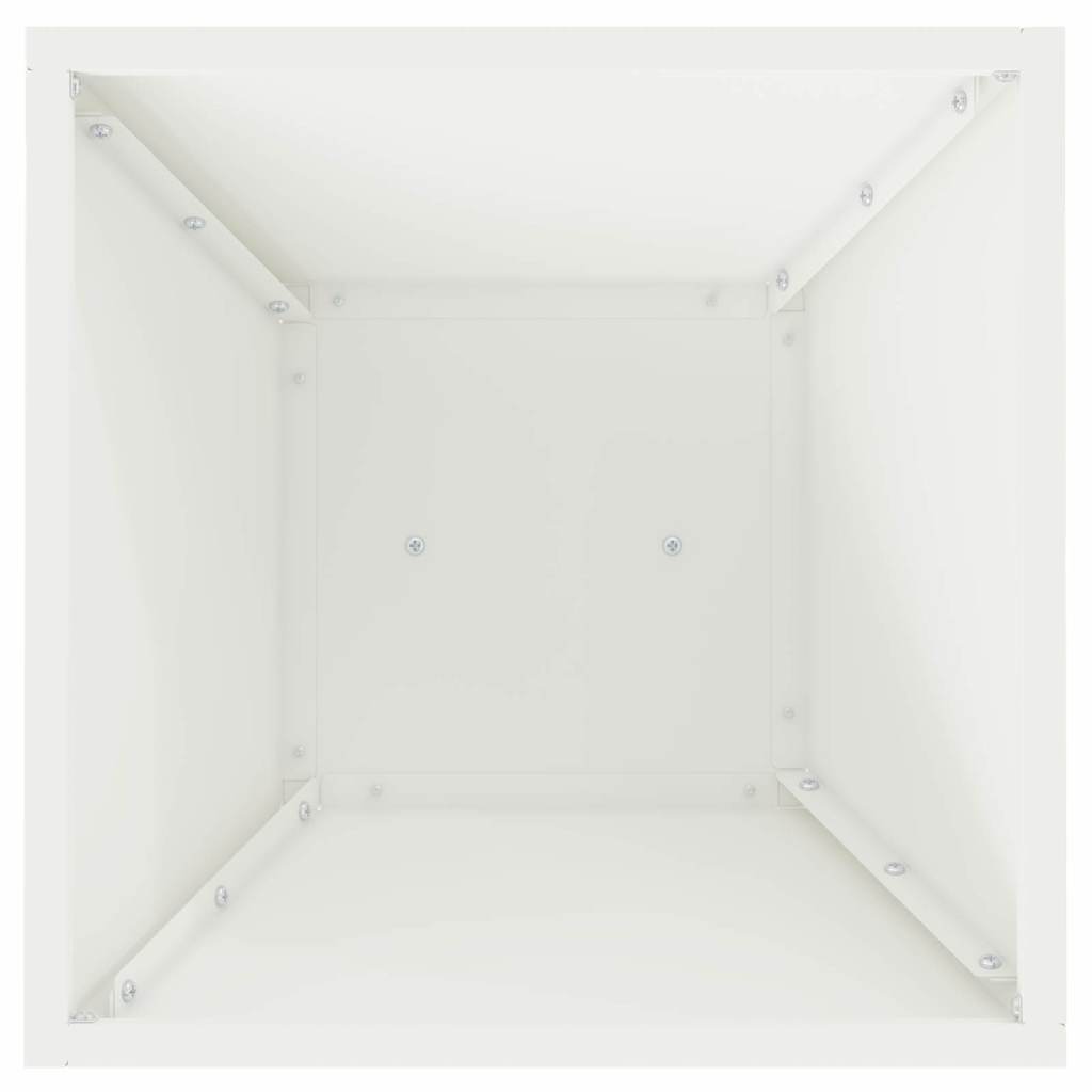 Vaso a Pilastro 2 pz Bianco 35 x 35 x 73 cm