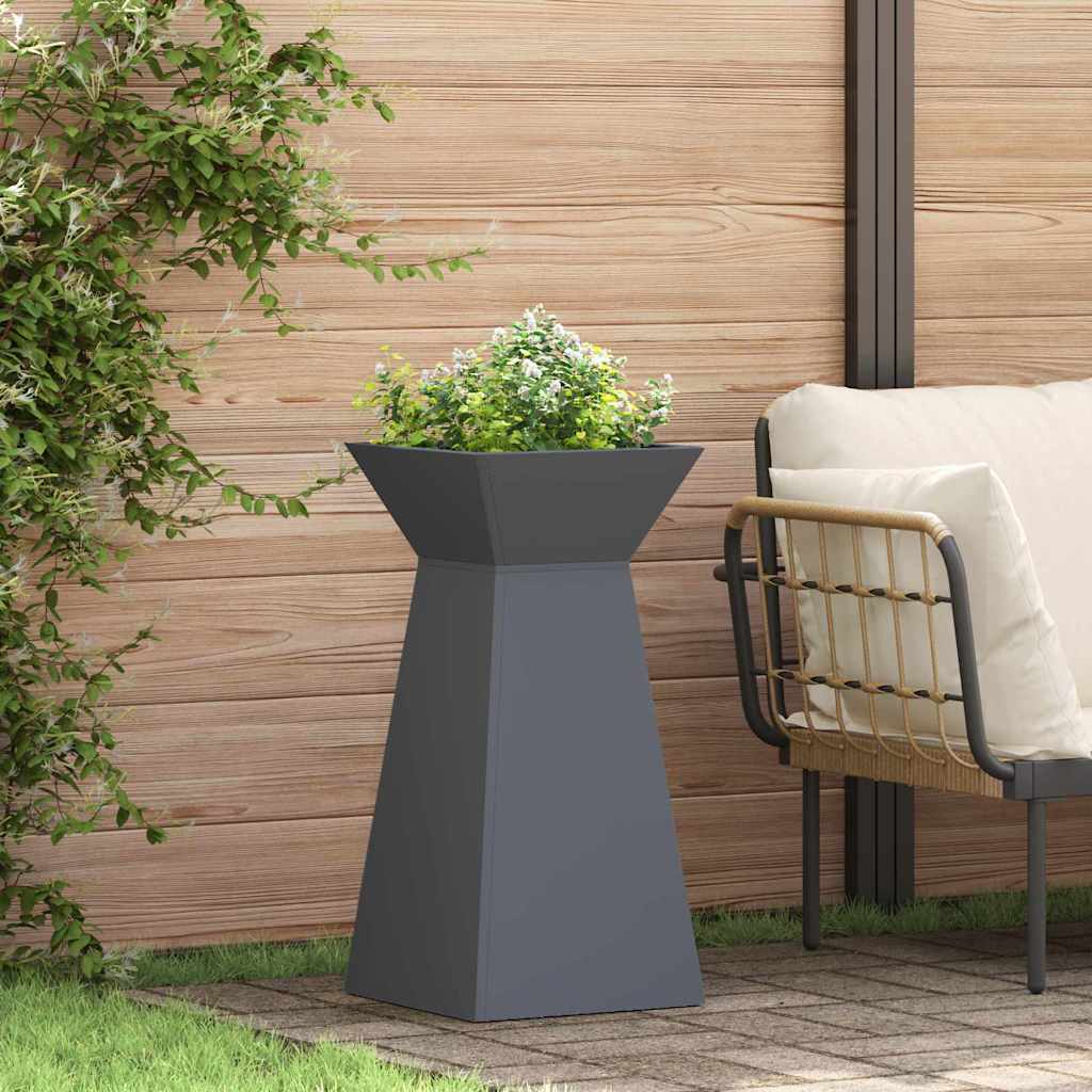 Vaso a Pilastro 2 pz Antracite 35 x 35 x 73 cm