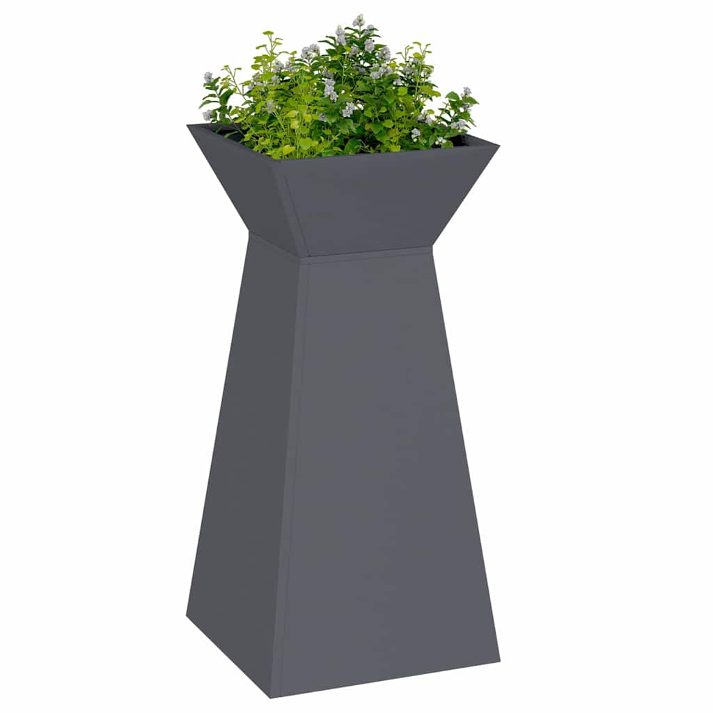 Vaso a Pilastro 2 pz Antracite 35 x 35 x 73 cm