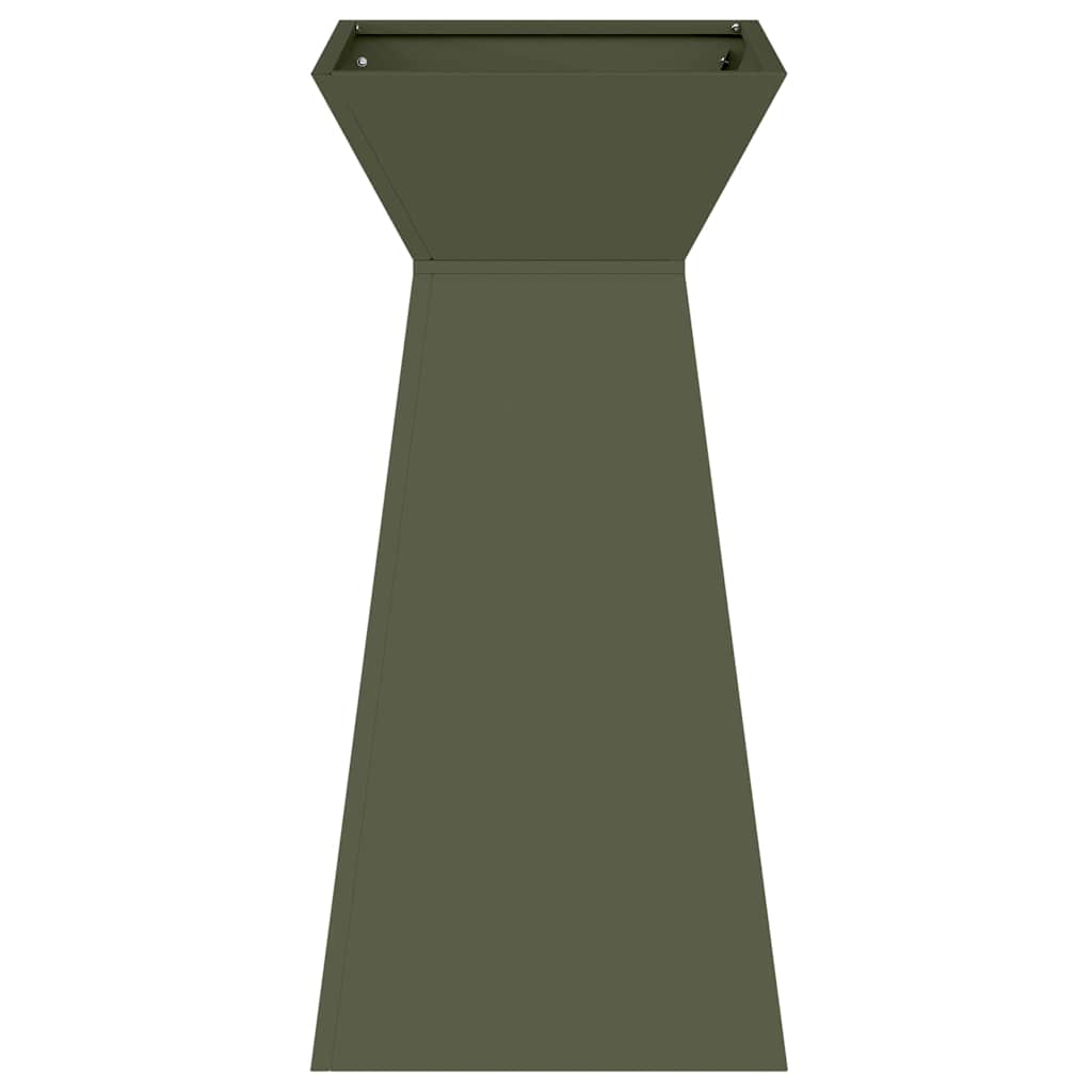 Vaso a Pilastro Verde Oliva 35 x 35 x 73 cm