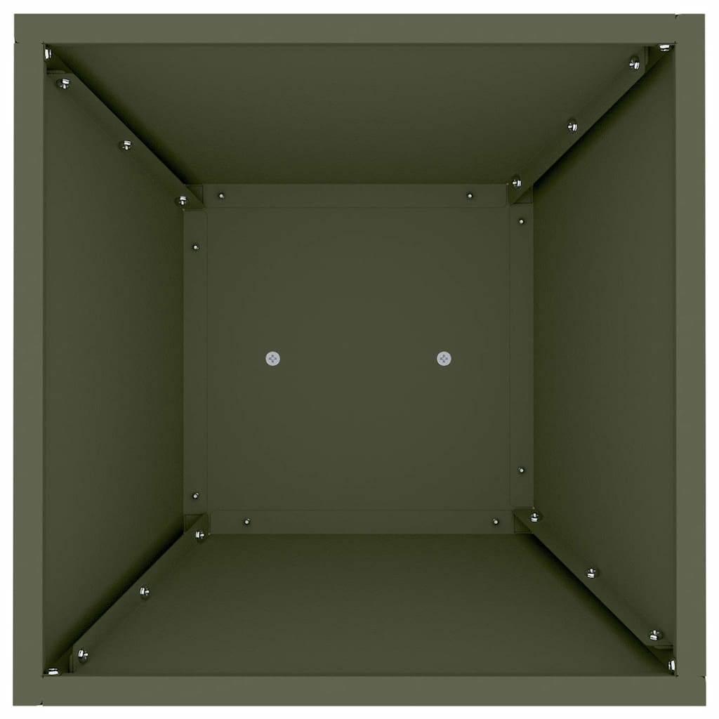 Vaso a Pilastro Verde Oliva 35 x 35 x 73 cm