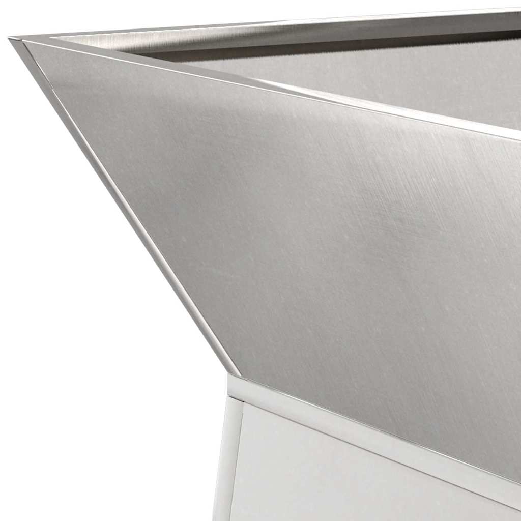 Vaso a Pilastro Argento 35 x 35 x 73 cm Acciaio Inox