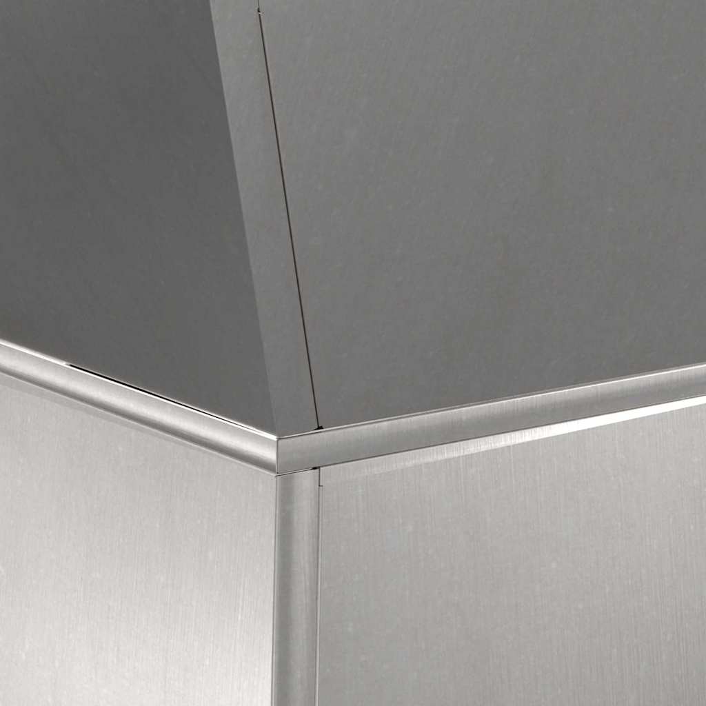 Vaso a Pilastro Argento 35 x 35 x 73 cm Acciaio Inox